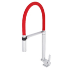 Torneira para Pia de Cozinha Bica Alta Cromado e Vermelho Doc Docol