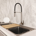 Torneira para Pia de Cozinha Bica Alta Cromado e Preto Doc Docol