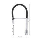 Torneira para Pia de Cozinha Bica Alta Cromado e Preto Doc Docol