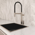 Torneira para Pia de Cozinha Bica Alta Inox e Preta Colore Deca