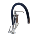 Torneira Pia Cozinha Mesa Preta Filtro Prata Gourmet