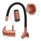 Torneira Pia e Parede Bica Alta Rose e Preta Color Stoc