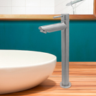 Torneira Pia Lavatório Banheiro Escovada Mesa Alta Luxo 1/4 d