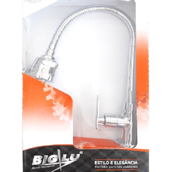 Torneira Pia Mesa Gourmet BM C35 Prata Água Fria Ref. 3068 Bi