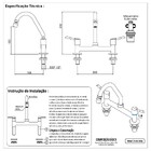 Torneira Pia Misturador Cozinha Mesa Alavanca Cromado 1/4 de