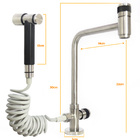 Torneira Pré Lavagem Aço Inox Mesa Com Ducha Extensível Escov