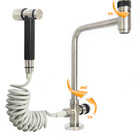 Torneira Pré Lavagem Aço Inox Mesa Com Ducha Extensível Escov