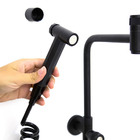 Torneira Pré Lavagem Black Aço Inox Parede Com Ducha Extensív