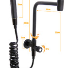 Torneira Pré Lavagem Black Aço Inox Parede Com Ducha Extensív