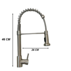 Torneira Premium Escovada Monocomando Gourmet De Bancada