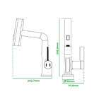 Torneira Premium Gourmet Bancada Quente Frio Giratória - Cinza