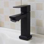 Torneira Preta Fosca Para Banheiro Metal Cartucho Cerâmico