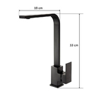 Torneira Preta Luxo Monocomando Bancada Mesa 360º Articulada