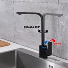 Torneira Preta Luxo Monocomando Bancada Mesa Articulada Banca