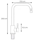 Torneira Preta Mate Misturador Monocomando Aço Inox Gourmet