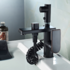 Torneira Preta Para Banheiro Com Ducha Extensível Misturador