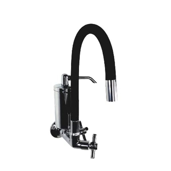 Torneira Preto Com Filtro Cromado Parede Gourmet Casagrande M