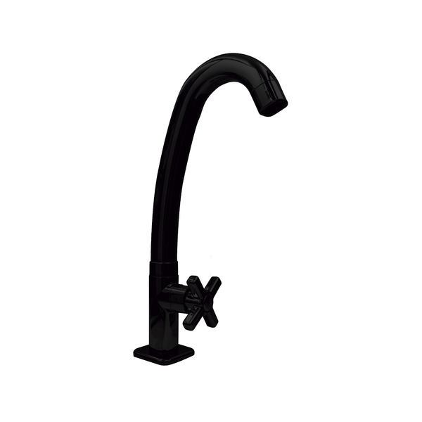 Torneira Quadrada Black/preto Cozinha Mesa Bica Móvel Abs