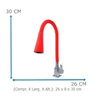 Torneira Quadrada Cozinha Veneza Bancada/mesa 4130 Cano Flexí