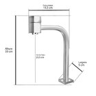 Torneira Quadrada Link Lavabo Para Banheiro 90º Bica Alta