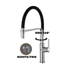Torneira quente e fria monocomando gourmet luxo silicone pret