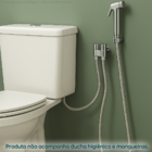 Torneira Registro Duplo Inox Cromado Para Ducha Higienica 2 S