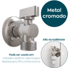 Torneira Registro Esfera Maquina Tanque 1/4 De Volta Torneira