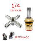 Torneira Reta com Bico Articulado - 1/4 de Volta - 100% Metal
