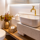 Torneira Retrô Alta De Água Fria Para Banheiro (aron Dourada)