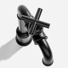 Torneira Retrô Alta De Água Fria Para Banheiro (aron Preta)