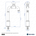 Torneira Retrô Alta De Água Fria Para Banheiro (aron Preta)