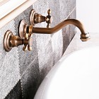 Torneira Retrô Misturador Duplo Comando De Parede Vintage Col