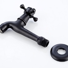 Torneira Retrô Parede Vintage Estilo Europeu Preto