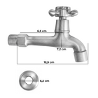 Torneira Retrô Parede Vintage Estilo Europeu Vermelho Cobre 6