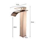 Torneira Rose Cascata Alta Banheiro Misturador Monocomando