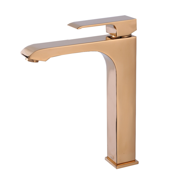 Torneira Rose Gold Para Lavatorio Bica Alta Água Fria Premium