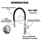 Torneira Silicone Estilo Deca Docol Monocomando Bancada Cozin