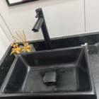 Torneira Slim Tube Banheiro Bica Alta Lavatorio Preto Fosco M