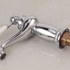 Torneira Super Luxo para Pias e Lavabos Cromada com Porcelana