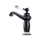 Torneira Super Luxo Preto Óleo C/ Porcelana Provençal para Pi