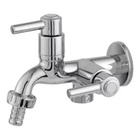 Torneira Tanque Dupla Máquina De Lavar Metal Bico Para Mangue