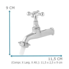 Torneira Tanque E Jardim Metal 1130 1/2 C-33 Del Metais