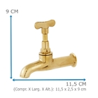 Torneira Tanque E Jardim Oliveira 1120 1/2 Em Metal Amarela