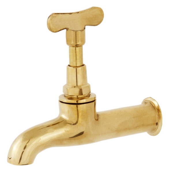 Torneira Tanque E Jardim Oliveira 1126 3/4 Em Metal Amarela