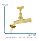 Torneira Tanque E Jardim Oliveira 1128 3/4  Em Metal Amarela