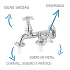 Torneira Tanque E Maquina De Lavar 1428 C23 Oliveira Metais