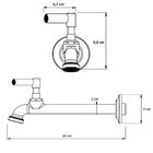 Torneira Tanque Jardim Coz. Parede Metal Arejador 1159 C-72 D