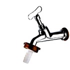 Torneira Tanque Jardim Longa Chaveta Cromado Metal C/bico