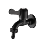 Torneira Tanque Jardim Maquina Preta Com Bico P/ Mangueira