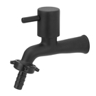 Torneira Tanque Jardim Preto/black C/ Bico Alavanca Metal